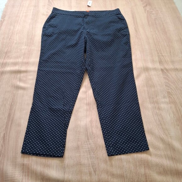Polka Dot Midrise Slim Chino Sz 14 Comfy Stretch Cotton New W Tags Joe Fresh - Picture 5 of 13
